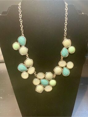 Mint and Turquoise Statement Necklace - Women Jewelry